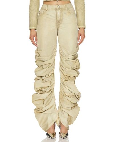 MARRKNULL Pleated Trousers - Natural