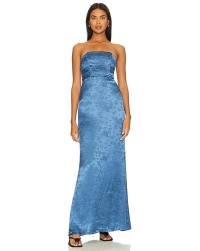 House of Harlow 1960 X Revolve Veronika Maxi Gown - Blue