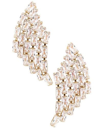 Ettika Angel Wing Crystal Earrings - White