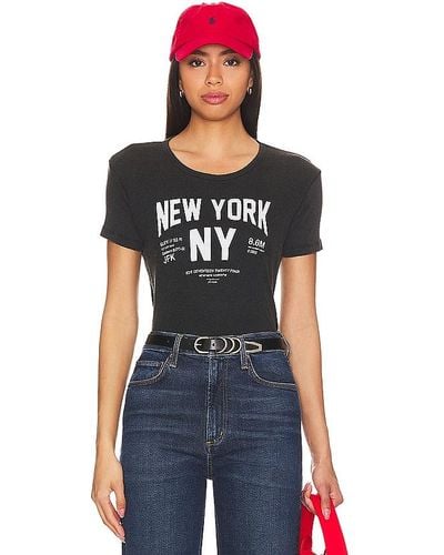 The Laundry Room Welcome To New York Baby Rib Tee - Black