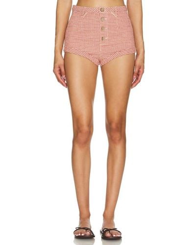 Free People X Revolve Checked Out Plaid Brief - Multicolour