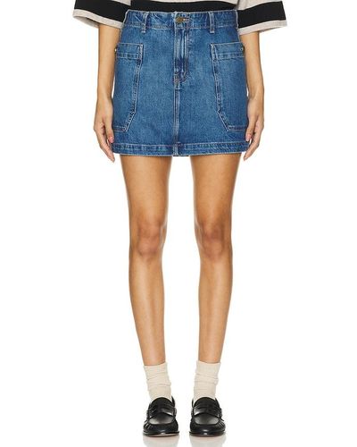 FRAME Cargo Mini Skirt - Blue