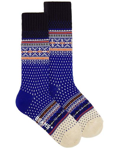 Beams Plus Nordic Socks - ブルー