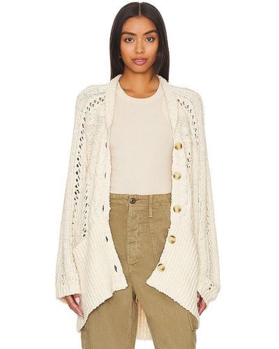 Free People CARDIGAN CABLE - Natur
