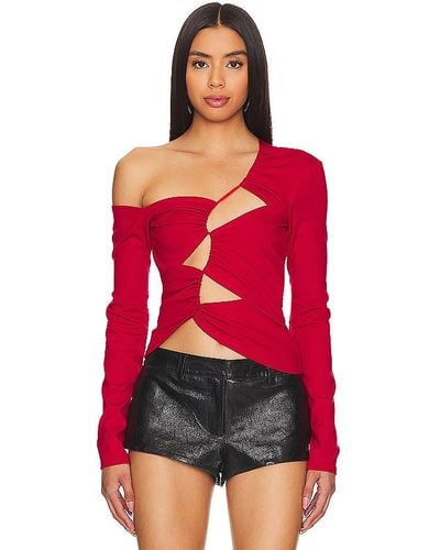 Sid Neigum Inverse Tension Cutout Top - Red
