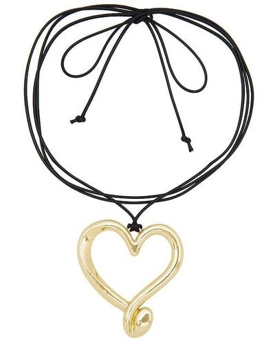 petit moments Heart Corded Necklace - White