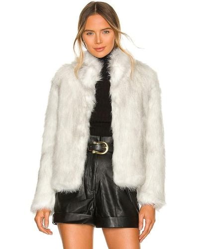 Unreal Fur Fur Delish Faux Fur Jacket - Gray