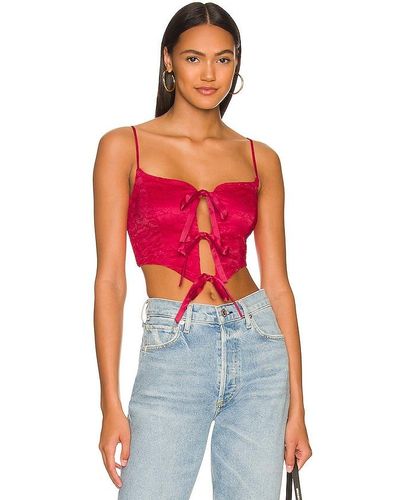 MAJORELLE Angelique Bustier Top - Pink