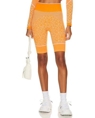 adidas By Stella McCartney SHORT CYCLISTE DE YOGA SANS COUTURES TRUE STRENGTH - Orange