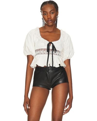 For Love & Lemons Marsha Top - White