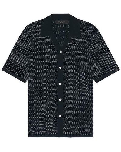 Rag & Bone Avery Button Up Shirt - Blue