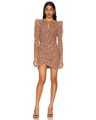 Bardot Ruched Ditsy Floral Mini Dress - Multicolor
