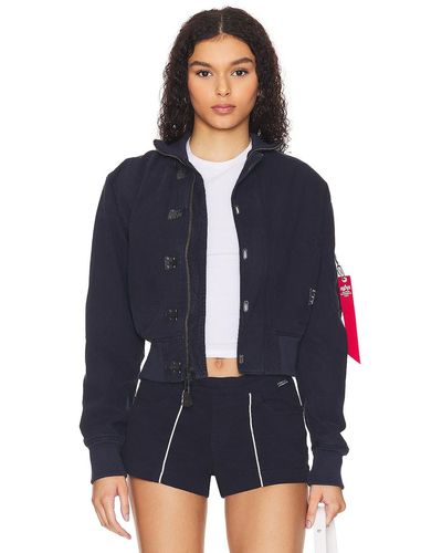 Alpha Industries Us Navy Cropped Jacket - ブルー