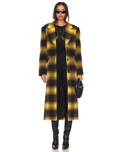 Apparis Alma Plaid Coat - Orange