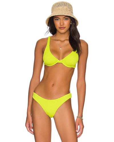 Acacia Swimwear Geneva Scrunch Bikini Top - Green
