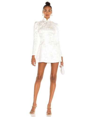SAU LEE Joyce Chinese Jacquard Mini Dress - White