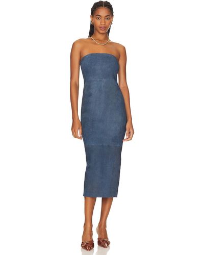SPRWMN Leather Tube Dress - ブルー