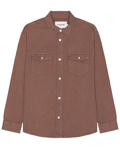 FRAME Fashion Denim Shirt - Brown