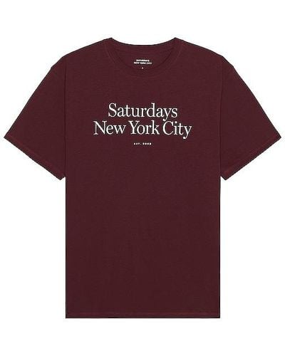 Saturdays NYC Miller Standard Tee - Red