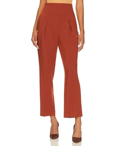 1.STATE High Waisted Pleated Carrot Pant In Rust. Size 6, 8. - Red