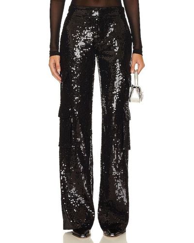 Alice + Olivia Alice + Olivia Hayes Sequin Cargo Pant - Black