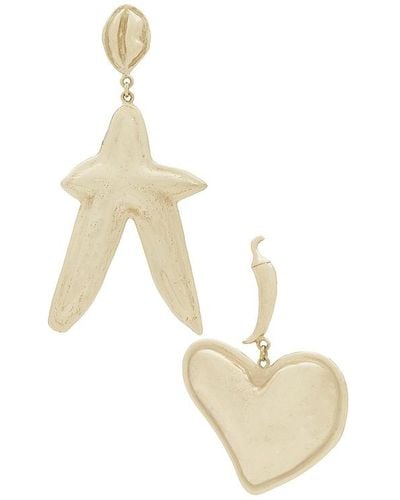 ALÉMAIS High Roller Heart Star Earrings - White