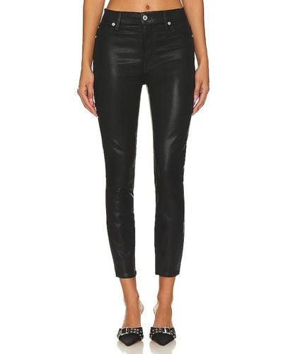 7 For All Mankind High Waist Ankle Skinny - Black
