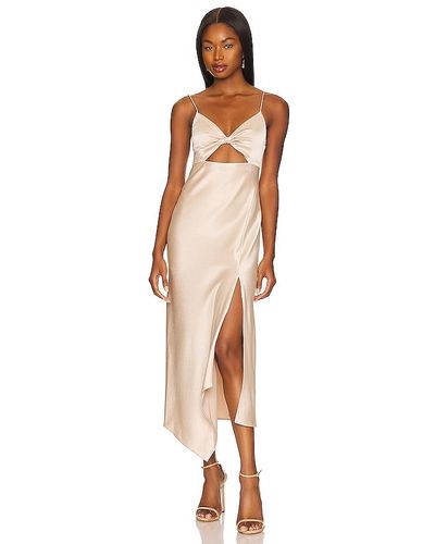 Alice + Olivia Alice + Olivia Harmony Asymmetrical Midi Dress - Natural