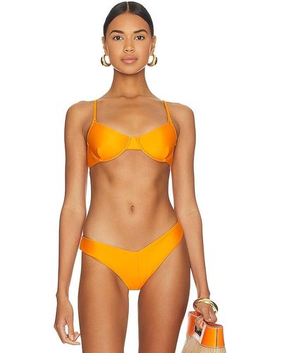 FELLA SWIM Brad Bikini Top - Orange