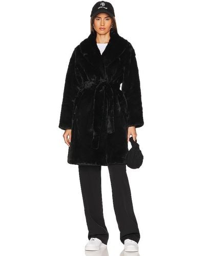 Apparis Bree Faux Fur Coat - Black