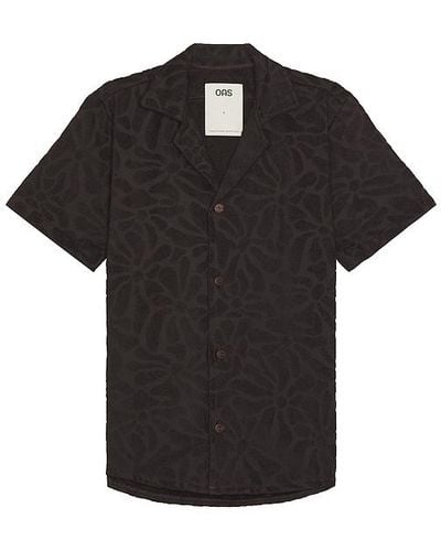 Oas Blossom Cuba Terry Shirt - Black