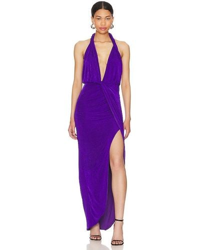 Misha Collection Venetia Slinky Gown - Purple