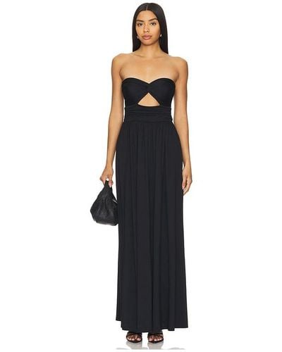 Susana Monaco Twist Front Strapless Dress - Black