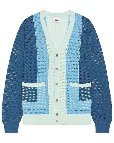 Obey Anderson 60's Cardigan - Blue