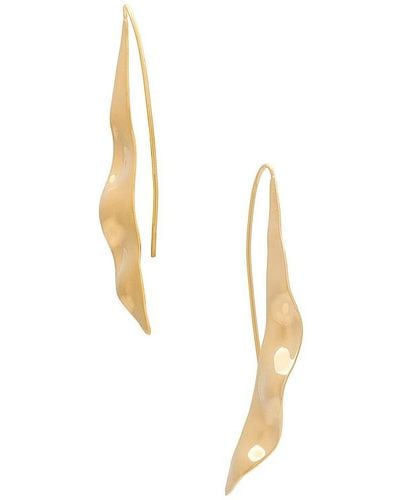 Soko Bidu Wave Threader Earrings - White