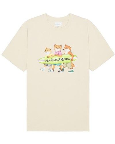 Maison Kitsuné Surfing Foxes Comfort T-shirt - White