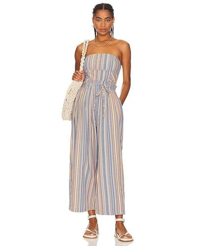 Free People JUMPSUIT ROAMING SHORES - Blau