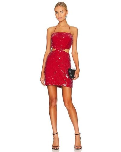 Amanda Uprichard Chrisley Mini Dress - Red