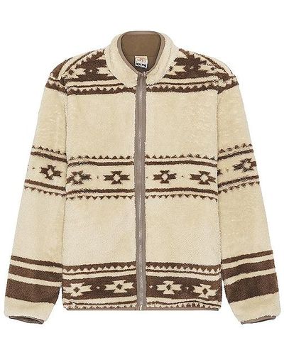 Faherty High Pile Fleece Reversible Jacket - Natural