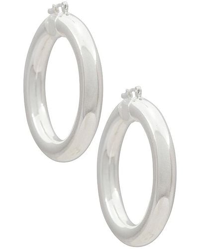 Child Of Wild Large Aubree Tube Hoops - White