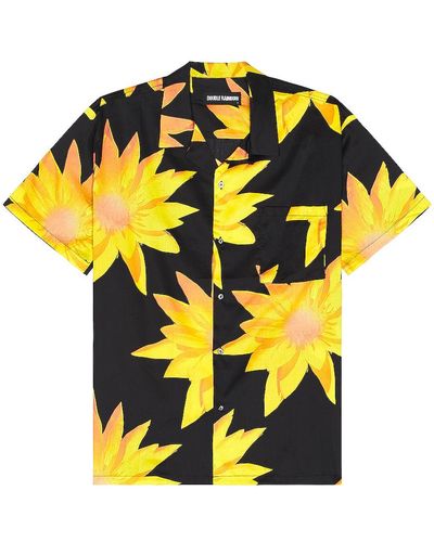 DOUBLE RAINBOUU Short Sleeve Hawaiian Shirt - イエロー