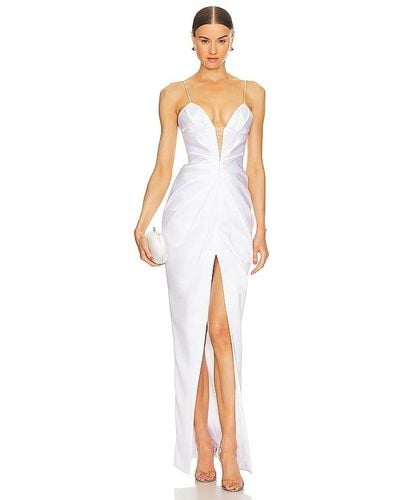 Rasario Draped Maxi Dress - White
