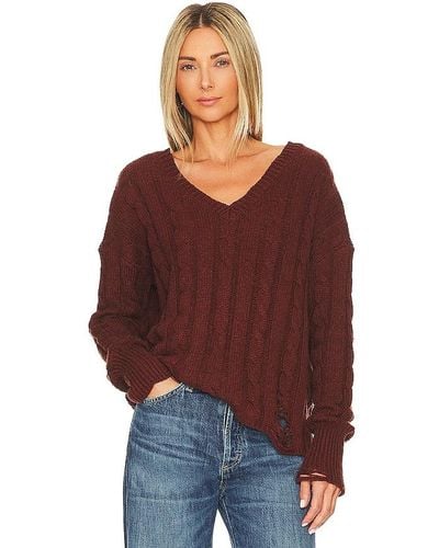 NSF Everlyn V-neck Sweater - Red