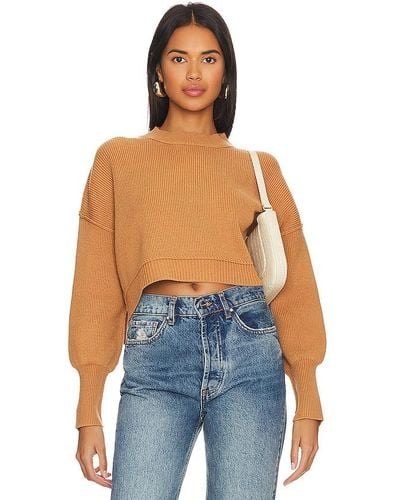 Free People PULL CROPPED EASY STREET - Bleu