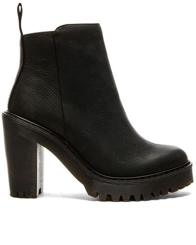 Dr. Martens Magdalena Leather Ankle Boots - Black