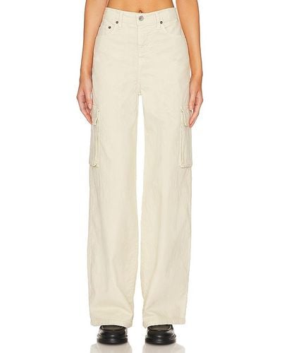 NSF Zoey Wide Leg Cargo Trousers - Natural