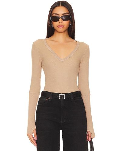 Enza Costa Jersey cuffed v - Negro