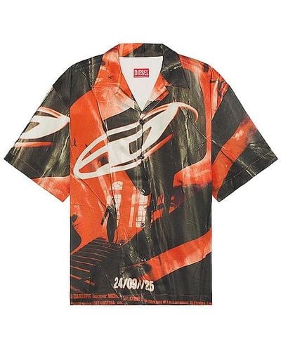 DIESEL Hockney Poster Shirt - Orange