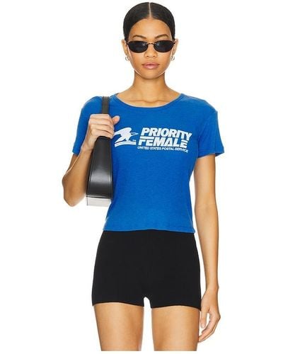 The Laundry Room Us Priority Female Tee Shirt - Blue