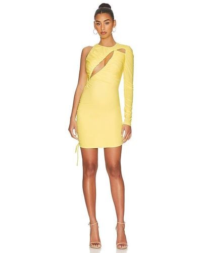 superdown Ilana Ruched Mini Dress - Yellow